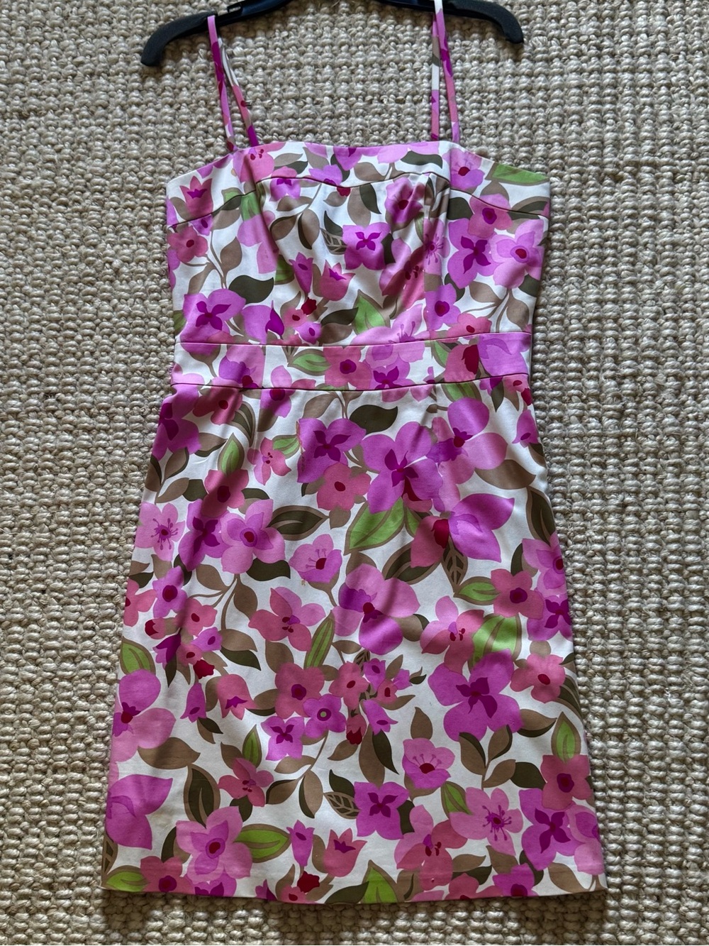 LOFT Pink Floral Spaghetti-Strap Sundress